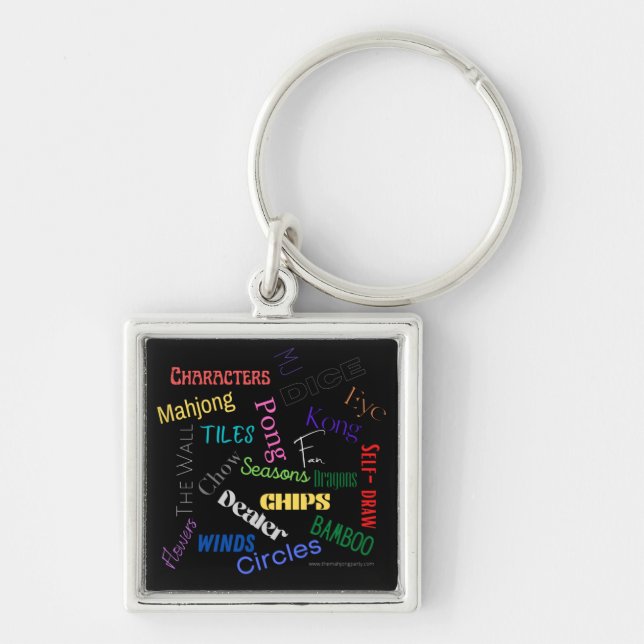 Keychain with Mahjong Words (Front)