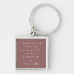 Keychain with Paulo Coelho Quote