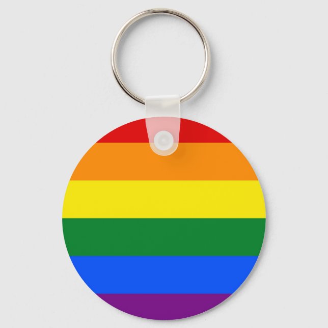 Keychain with Rainbow LGBT Flag (Front)