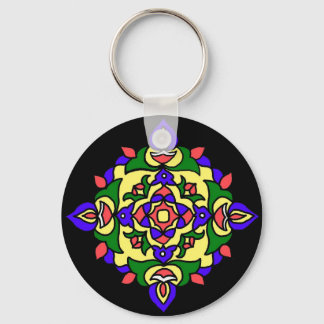 Keychain with Rangoli Pattern