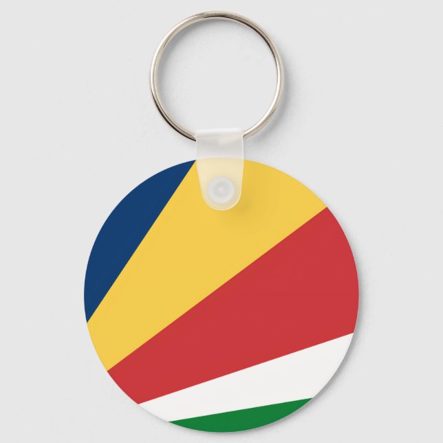 Keychain with Seychelles Colors Design (Front)