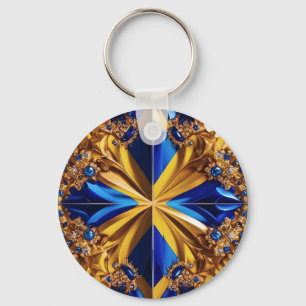 Keychain with Sweden Colors Design