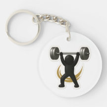 Keychain with Weightlifting Design – Gym & Fitness