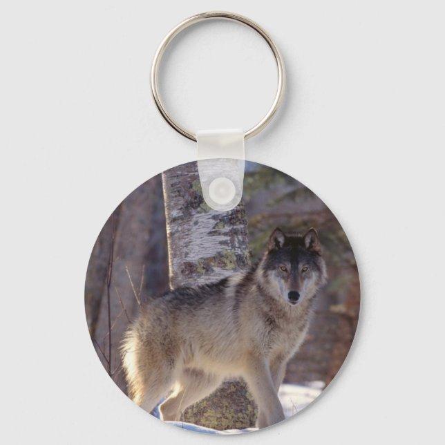 Keychain-Wolf Keychain (Front)