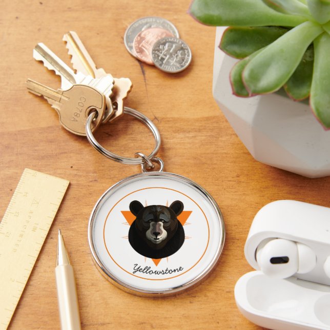 Keychain-Yellowstone Bear Keychain (Desk)