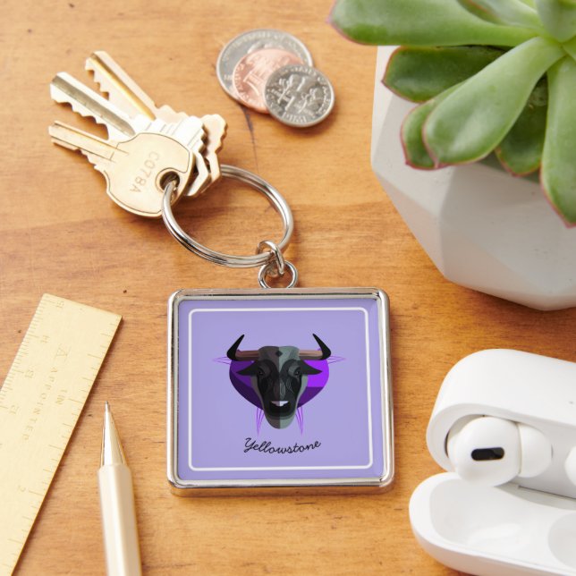 Keychain-Yellowstone Buffalo Keychain (Desk)