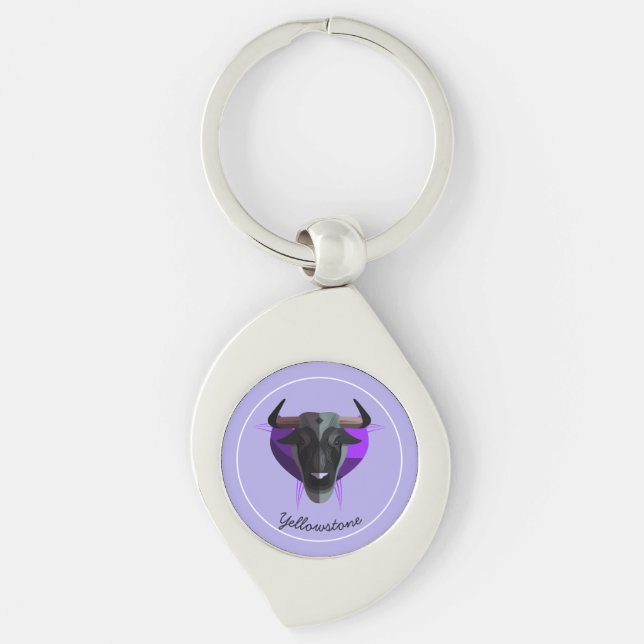 Keychain-Yellowstone Buffalo Keychain (Front)