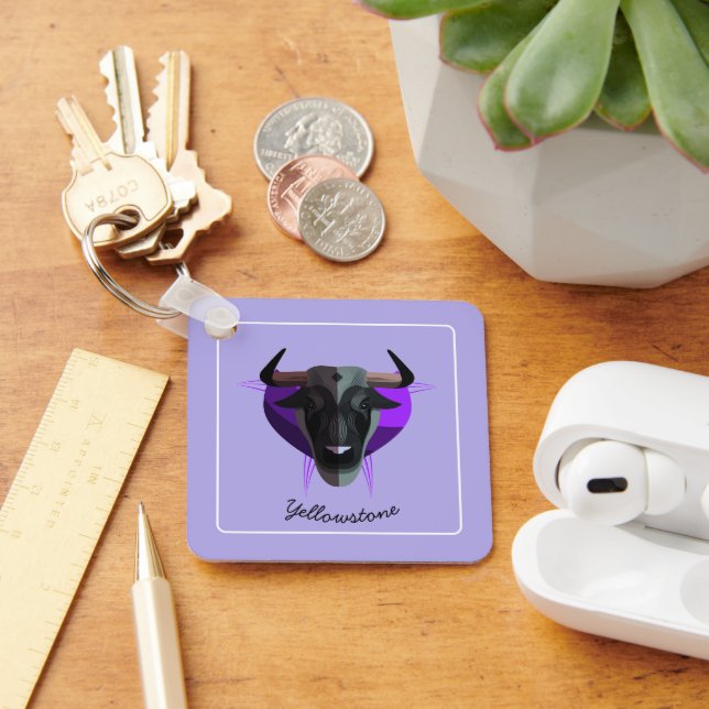 Keychain-Yellowstone Buffalo Keychain (Desk)