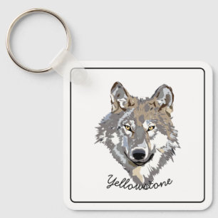 Keychain-Yellowstone Wolf Keychain