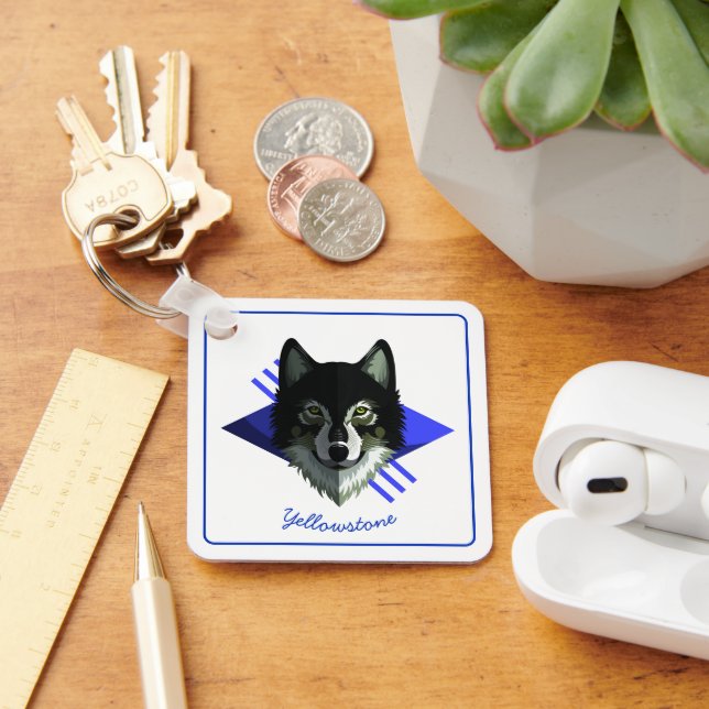 Keychain-Yellowstone Wolf Keychain (Desk)