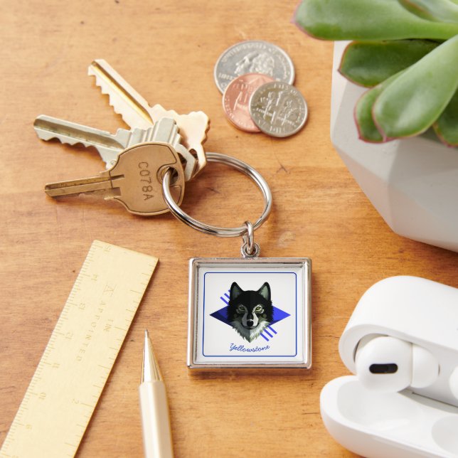 Keychain-Yellowstone Wolf Keychain (Desk)
