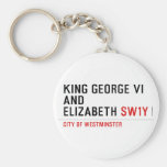 king george vi and elizabeth  Keychains
