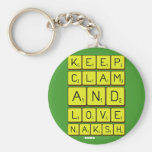 Keep
 Clam
 and 
 love 
 naksh  Keychains