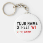 Your Name Street  Keychains