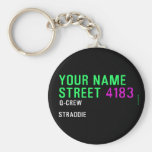 Your Name Street  Keychains