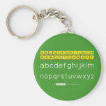 ABCDEFGHIJKLM
 NOPQSTUVWXYZ
 abcdefghijklm
 nopqrstuvwxyz  Keychains