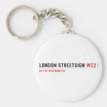 london streetsign  Keychains