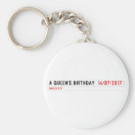 A Queen's birthday   Keychains