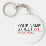 Your Name Street  Keychains