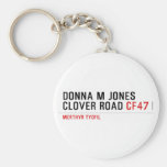 Donna M Jones Clover Road  Keychains