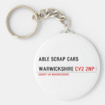 ABLE SCRAP CARS  WARWICKSHIRE  Keychains