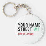 Your Name Street  Keychains