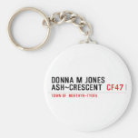 Donna M Jones Ash~Crescent   Keychains