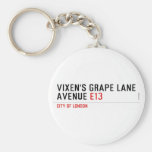 Vixen's Grape Lane  Avenue  Keychains