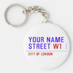 Your Name Street  Keychains