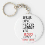 jesus love heaven larone yes   Keychains
