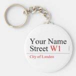 Your Name Street  Keychains