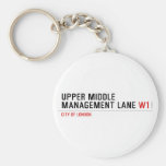 Upper Middle Management Lane  Keychains