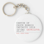 Canyon of chuck norris INFinity 2018 (D'oh)  Keychains
