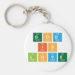 God
 is
 love  Keychains