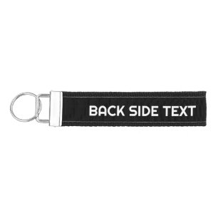Keychains Black Custom 2 Line Text Wrist
