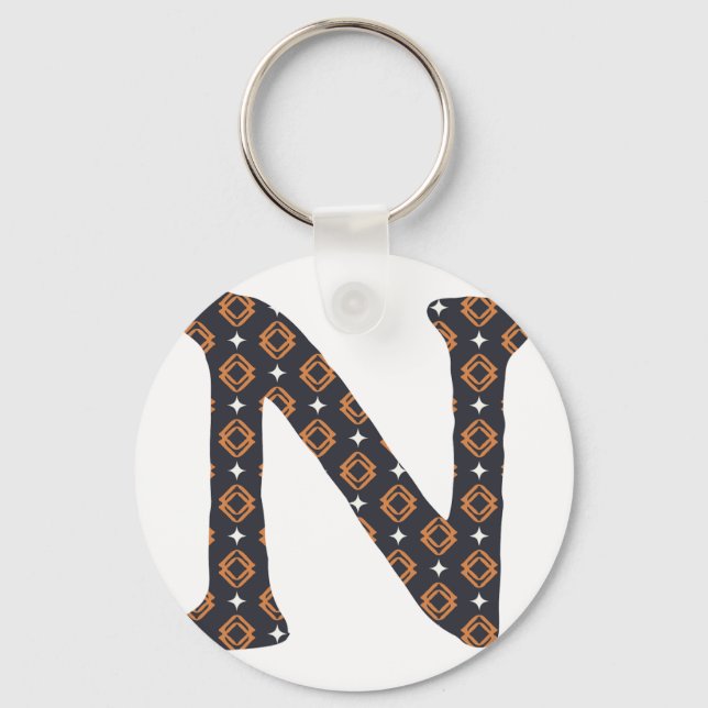 Keychains, Button Keychain, Gift Keychain, Initial Keychain (Front)