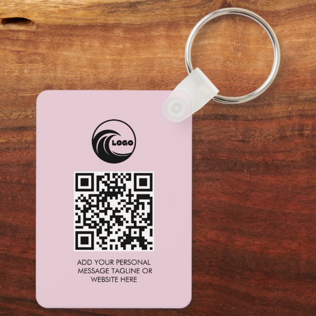 Keychains Custom Business QR Code Logo Design (Back)