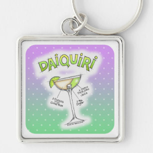 KEYCHAINS - DAIQUIRI RECIPE COCKTAIL ART