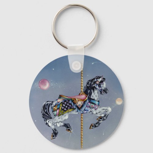 Keychains _ Grey Mare Carousel Horse