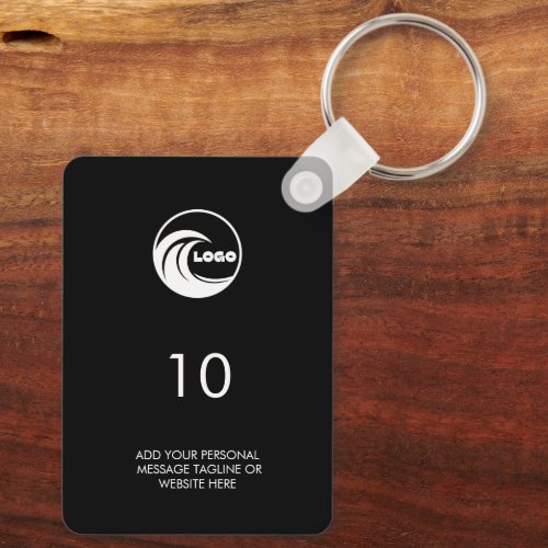 Keychains Modern Hospitality Room Number Logo
