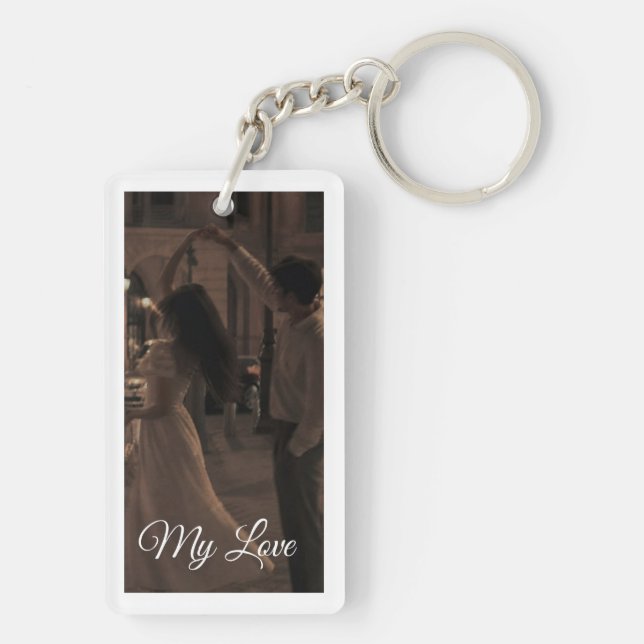 Keychains-My love photo customisable keychains  (Back)