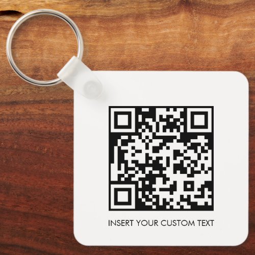 Keychains QR Code Black Modern Minimalist