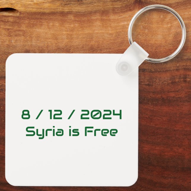  Keychains - syria map -Syrian Independen flag (Back)