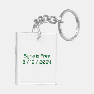 Keychains - syria map -Syrian Independen flag