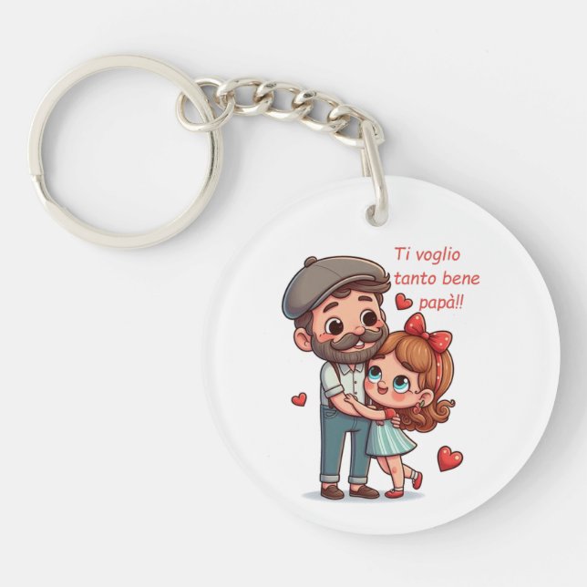  Keychains with dedication for dad. (Front)