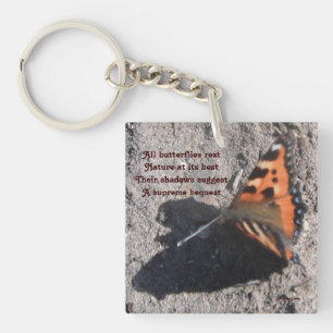Keychian All Butterflies Rest Poem By Ladee Basset Keychain