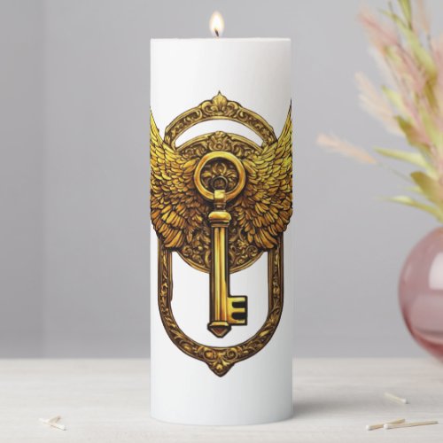  Keyed In Designs Unlocking Creativity vintage Pillar Candle