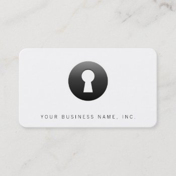 Keyhole Button Business Card by TerryBain at Zazzle