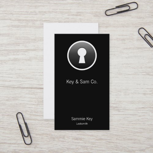 Keyhole Button_style Business Card