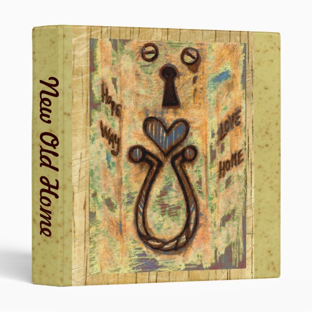 Keyhole & Heart 3 Ring Binder (Front/Spine)